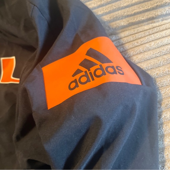 NCAA Adidas Miami Hurricanes Squad Windbreaker Adults Jacket Sweater Small S - Picture 3 of 12